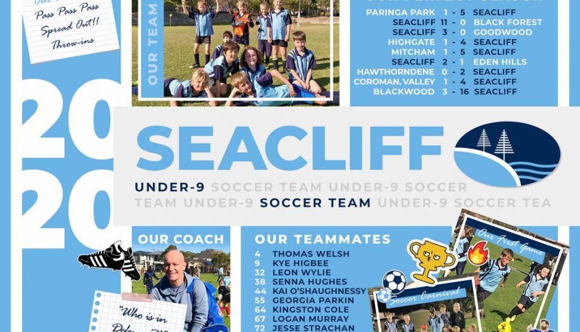 Seacliff Under 9 Soccer Team Poster comp
